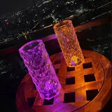 Crystal Table Lamp 16 Colors Changing with Remote Control Rechargeable LED Lighting Home Decor Touch Control Lamp