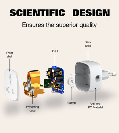 LDNIO SCW1050 2500W 10A Conversion Tuya Socket Plug Wireless Control Wifi Smart Home Power Socket